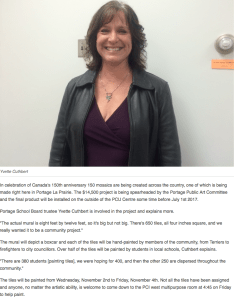 Canada 150 Mosaic being painted