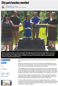 City park benches unveiled