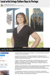 Local artist brings Culture Days to Portage